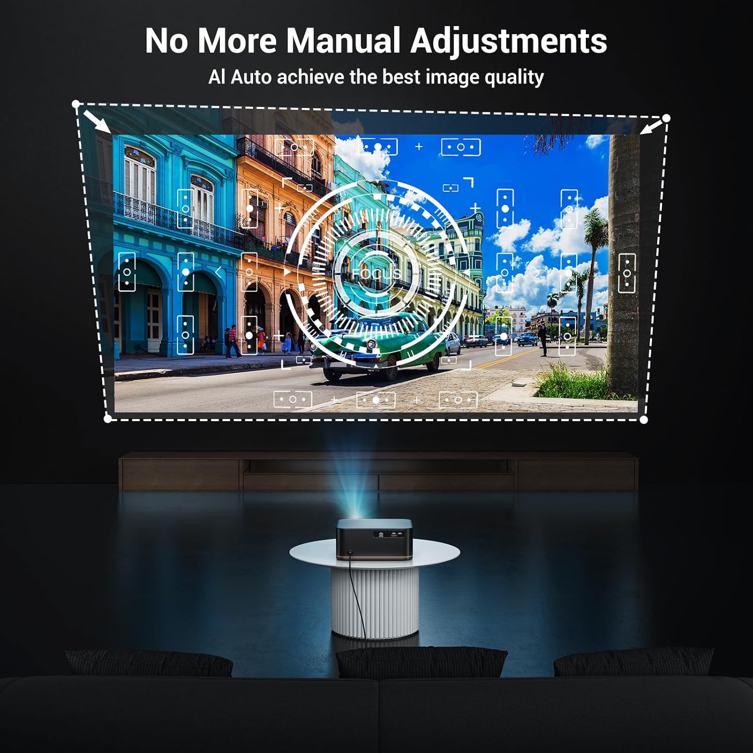 HAPPRUN 4K thuisprojector met WiFi 6 en Bluetooth 5.2 (300", 1500 ANSI)