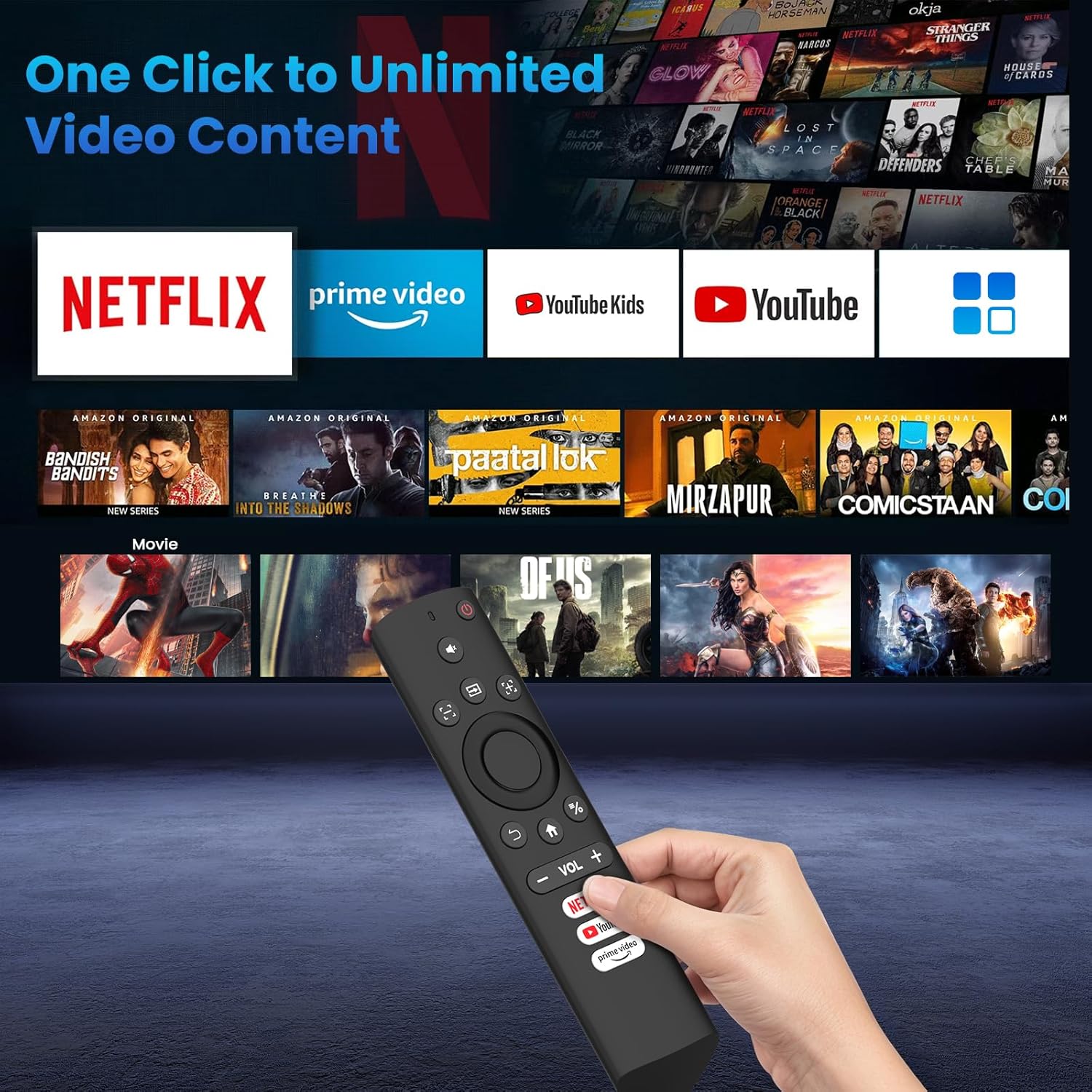 HAPPRUN Smart Projector mit WiFi und Bluetooth - Netflix-zertifiziert, 400 ANSI, Native 1080P, Dolby Audio