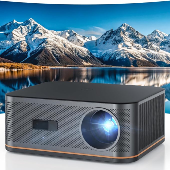 HAPPRUN 4K Home Projector with WiFi 6 and Bluetooth 5.2 (300", 1500 ANSI)