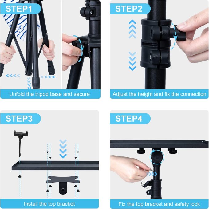 Projector Stand Tripod from 23" to 46", Laptop Tripod Stand Height Adjustable