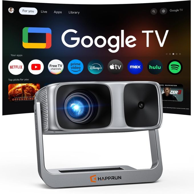 happrun 4k 2000 ansi with adjustable 270 stand