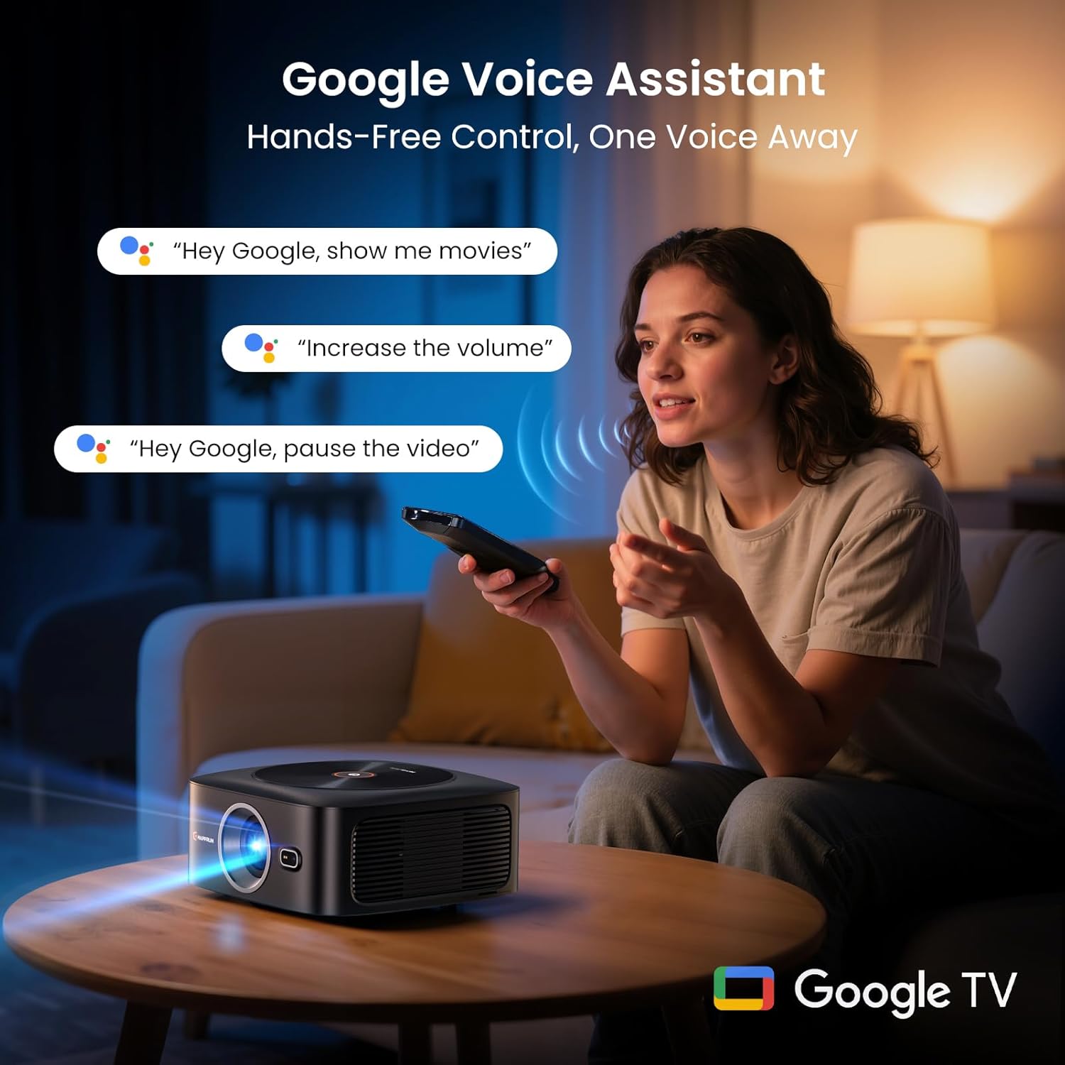 HAPPRUN Google TV 4K Smart Projector – 1500 ANSI HAPPRUN Google TV 4K Smart Projector – 1500 ANSI