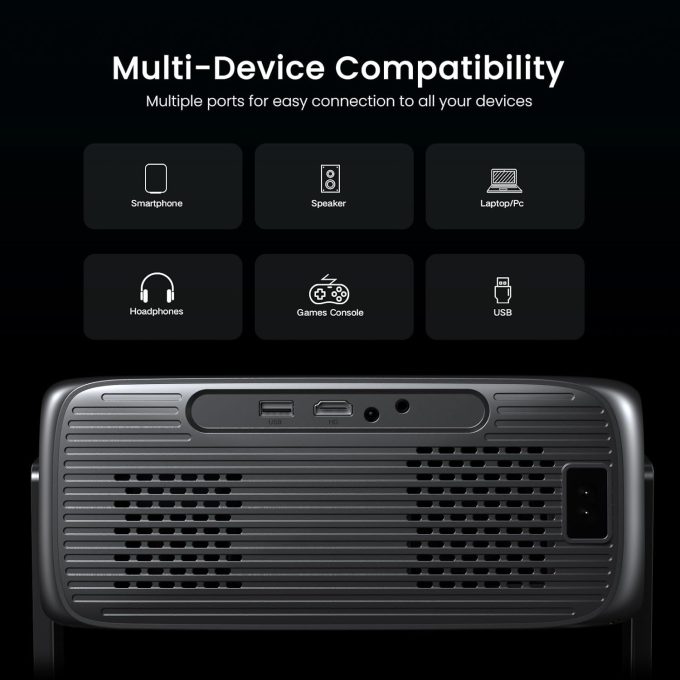 happrun 4k 2000 ansi with adjustable 270 stand